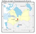 Любань на карте Ленинградской области