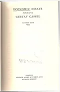 Economic Essay in Honour of Gustav Cassel