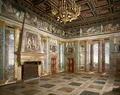 Бальдассаре Перуцци. Росписи парадного Салона (т. н. Зала перспективных видов). Вилла Фарнезина, Рим. 1506–1517