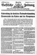 [Erlaß über die Abdankung Kaiser Wilhelms II]