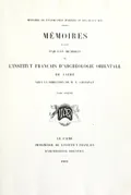 Mémoire sur les fouilles de Licht