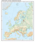 Озеро Разнас на карте зарубежной Европы