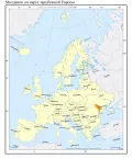 Молдавия на карте зарубежной Европы