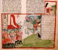 Сражение при Монтаперти. Миниатюра из Хроники Джованни Виллани. 1341–1348