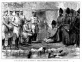Хан Хивы и генерал Кауфман. Иллюстрация из журнала: L'Univers Illustré. 28 février 1874