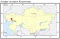 Атырау на карте Казахстана