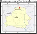 Новополоцк на карте Республики Беларусь