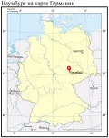 Наумбург на карте Германии