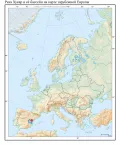 Река Хукар и её бассейн на карте зарубежной Европы