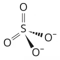Структурная формула сульфат-аниона