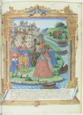 Пятый крестовый поход. Взятие крестоносцами Дамиетты. 1219. Миниатюра из рукописи «Toison d'Or» («Золотое руно»). 16 в.