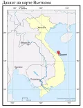 Дананг на карте Вьетнама
