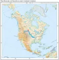 Река Миссури и её бассейн на карте Северной Америки