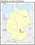 Нюрнберг на карте Германии
