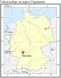 Гейдельберг на карте Германии