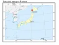 Хакодате на карте Японии