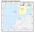 Витория на карте Испании