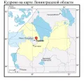 Кудрово на карте Ленинградской области