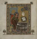 Евангелист Лука. Миниатюра из Остромирова Евангелия. 1056–1057