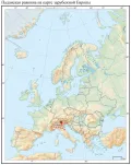 Паданская равнина на карте зарубежной Европы