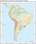 Река Уругвай и её бассейн на карте Южной Америки
