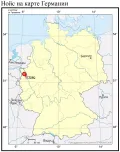 Нойс на карте Германии