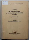 Борьба за власть Советов в Тобольской (Тюменской) губернии (1917–1920 гг.)