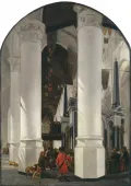 Эмманюэл де Витте. Интерьер Новой церкви в Делфте с гробницей Вильгельма Оранского. Ок. 1650