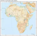 Река Комоэ и её бассейн на карте Африки