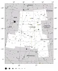 Созвездие Геркулес на современной карте звёздного неба