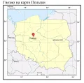 Гнезно на карте Польши