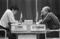 Эугенио Торре играет с Владимиром Тукмаковым на Международном турнире в Ленинграде. 1987