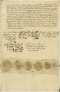 Перемирная на польском языке запись, учиненная между обоих сторон полномочных послов на съезжем месте в деревне Андрусове. 30 января 1667