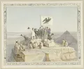 Иоганн Якоб Фрей. Поднятие прусского флага на пирамиде Хеопса 15 октября 1842 