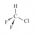 Структурная формула дифторхлорметана