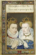 Генрих IV и Маргарита де Валуа. Миниатюра из Часослова Екатерины Медичи. 1530–1531