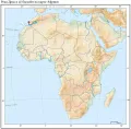 Река Драа и её бассейн на карте Африки