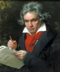 Йозеф Штилер. Портрет Людвига ван Бетховена, сочиняющего Торжественную мессу. Ок. 1819.