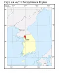 Сеул на карте Республики Корея