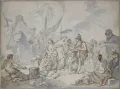 Шарль-Жозеф Натуар. Встреча Антония и Клеопатры в Тарсе. Между 1753 и 1757