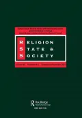 Журнал Religion, State and Society. September–december 2021. Vol. 49, № 4–5. Обложка