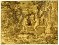 Ян Вирикс. Диана со спутницами и Актеон. 1599