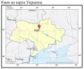 Киев на карте Украины