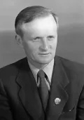 Главный тренер сборной СССР по футболу Гавриил Качалин. 1956