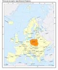 Польша на карте зарубежной Европы