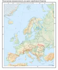 Подольская возвышенность на карте зарубежной Европы