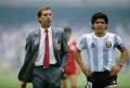 Тренер сборной Аргентины Карлос Билардо и Диего Марадона на чемпионате мира по футболу. 1986
