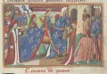 Торжественный въезд Карла VII в Париж. 1437. Миниатюра из рукописи Марциала Овернского «Вигилии на смерть короля Карла 