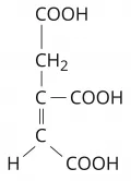 Структурная формула аконитовой кислоты