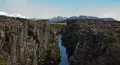 Покровы базальтов в рифтовой долине острова Исландия